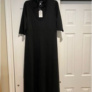 V neck casual maxi sweatshirt dress/lounger